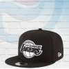New Era Los Angeles Lakers Black And White 9FIFTY Snapback Hat Hats