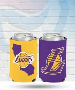 WinCraft Drinkware Los Angeles Lakers California State Shape Can Koozie