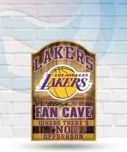 Wincraft Los Angeles Lakers Fan Cave 11" X 17" Wooden Sign Wall Signs