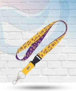 WinCraft Los Angeles Lakers Logo Scatter Lanyard With Detachable Buckle