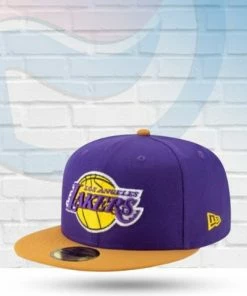 New Era Hats Los Angeles Lakers Patched 59FIFTY Fitted Size 7 1/4 Hat
