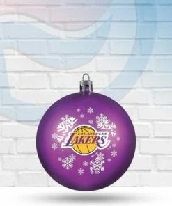 Logo Brands Holiday Los Angeles Lakers Shatter Proof Christmas Tree Ornament