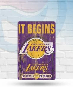 WinCraft Los Angeles Lakers Slogan 11" X 17" Wooden Sign