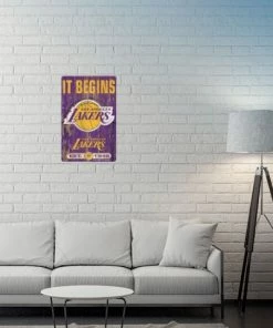 WinCraft Los Angeles Lakers Slogan 11" X 17" Wooden Sign