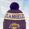 Mitchell & Ness Hats Los Angeles Lakers Sport Knit Pom Beanie
