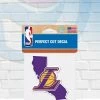 WinCraft Los Angeles Lakers State Perfect Cut Decal 4" X 4"