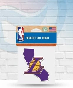 WinCraft Los Angeles Lakers State Perfect Cut Decal 4" X 4"