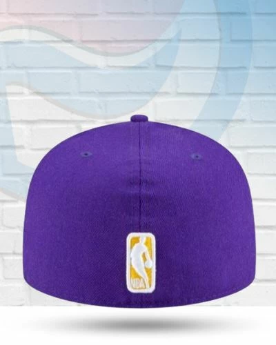 New Era Los Angeles Lakers Upside Down Logo 59FIFTY Fitted Hat 2 New Era Los Angeles Lakers Upside Down Logo 59FIFTY Fitted Hat