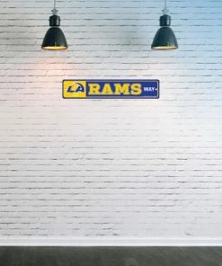 WinCraft Los Angeles Rams Street Zone Plastic Blvd Sign Wall Signs