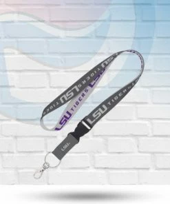 WinCraft LSU Tigers Gray Lanyard With Detachable Buckle Lanyards