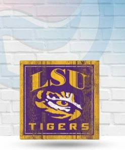WinCraft LSU Tigers Wooden Magnet 3" X 3" Magnets