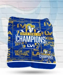 Northwest Blankets Los Angeles Rams 2022 Super Bowl 56 Champions Silk Touch Throw Blanket 50x60