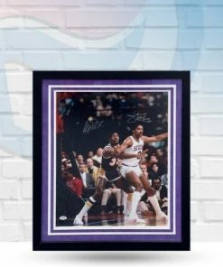 Fan Cave Sports Autographed Memorabilia Magic Johnson & Julius "Dr. J" Erving Dual Autographed Framed 16x20 - PSA