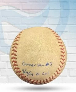 Fan Cave Sports Marco Gonzales Seattle Mariners / St Louis Cardinals Autographed Game Used Career Win #3 Baseball W/ Inscriptions - JSA And MLB COA 8 Fan Cave Sports Marco Gonzales Seattle Mariners / St Louis Cardinals Autographed Game Used Career Win #3 Baseball W/ Inscriptions - JSA And MLB COA