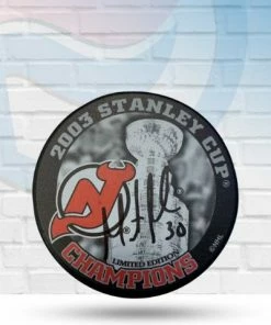 Fan Cave Sports Martin Brodeur New Jersey Devils Autographed 2003 Stanley Cup Champions Limited Edition Puck - JSA Autographed Memorabilia