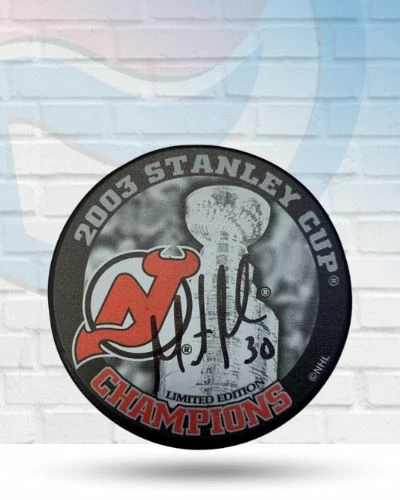 Fan Cave Sports Martin Brodeur New Jersey Devils Autographed 2003 Stanley Cup Champions Limited Edition Puck - JSA Autographed Memorabilia 1 Fan Cave Sports Martin Brodeur New Jersey Devils Autographed 2003 Stanley Cup Champions Limited Edition Puck - JSA Autographed Memorabilia