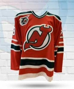 Fan Cave Sports Martin Brodeur New Jersey Devils Autographed CCM Christmas Jersey - JSA Autographed Memorabilia