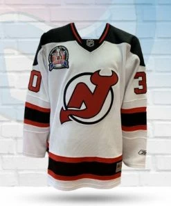 Fan Cave Sports Martin Brodeur New Jersey Devils Autographed Reebok Away Jersey With 1995 Stanley Cup Patch - JSA Autographed Memorabilia