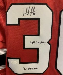 Fan Cave Sports Autographed Memorabilia Martin Brodeur New Jersey Devils Autographed Reebok Home Jersey W/ 4 Inscriptions - JSA