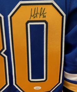 Fan Cave Sports Autographed Memorabilia Martin Brodeur St Louis Blues Autographed Reebok Home Jersey - JSA