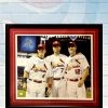 Fan Cave Sports Matt Holliday, Lance Berkmann And Yadier Molina St Louis Cardinals Triple Autographed Framed 16x20 - JSA Autographed Memorabilia