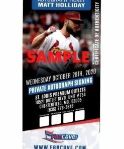 Fan Cave Sports Autographed Memorabilia Matt Holliday St Louis Cardinals Autographed Overhead Batting Photo