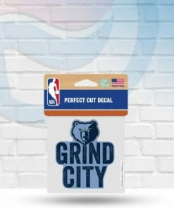 WinCraft Decals Memphis Grizzlies Grind City Perfect Cut Decal 4" X 4"