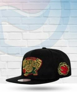 Mitchell & Ness Hats Memphis Grizzlies Mitchell And Ness BHM Logo Snapback Hat