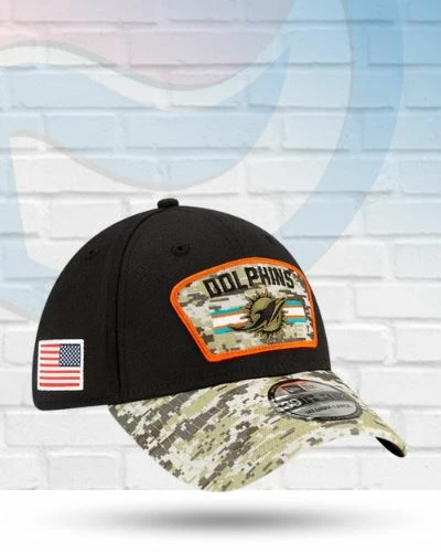 Fan Cave Sports Miami Dolphins 2021 Salute To Service 39THIRTY Flex Hat 2 Fan Cave Sports Miami Dolphins 2021 Salute To Service 39THIRTY Flex Hat
