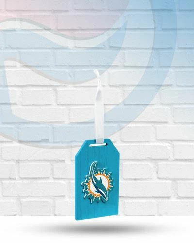 Evergreen Holiday Miami Dolphins Gift Tag Christmas Ornament 1 Evergreen Holiday Miami Dolphins Gift Tag Christmas Ornament