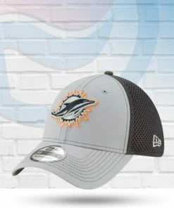 New Era Hats Miami Dolphins Grayed Out Neo 39THIRTY Flex Hat