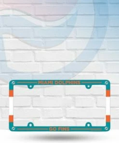 WinCraft Miami Dolphins Plastic License Plate Frame Automotive
