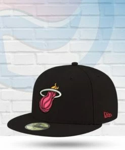 New Era Miami Heat Black 59FIFTY Fitted Hat