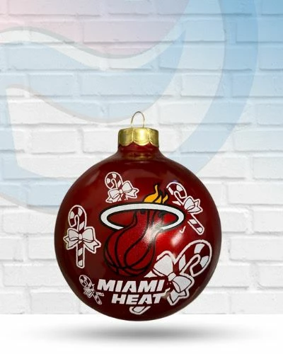 Michigan Holiday Miami Heat Sports Collectors Series Glass Christmas Tree Ornament 1 Michigan Holiday Miami Heat Sports Collectors Series Glass Christmas Tree Ornament