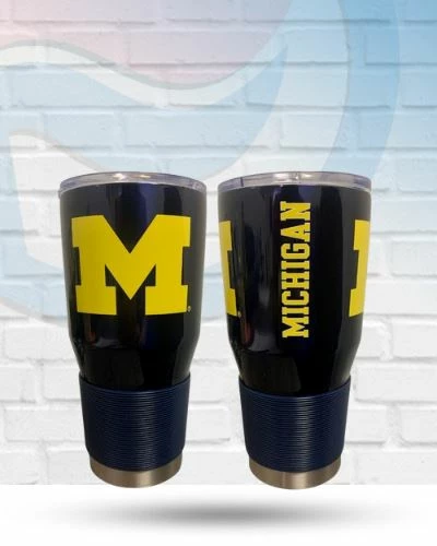 Logo Brands Michigan Wolverines 30oz Game Day Tumbler Drinkware 1 Logo Brands Michigan Wolverines 30oz Game Day Tumbler Drinkware