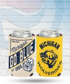 WinCraft Drinkware Michigan Wolverines College Vault Can Koozie