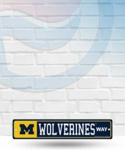 WinCraft Michigan Wolverines Street Zone Plastic Blvd Sign Wall Signs
