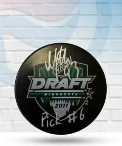 Fan Cave Sports Mika Zibanejad New York Rangers Autographed 2011 Draft Puck W/ "Pick #6" Inscription - JSA