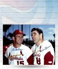 Fan Cave Sports Autographed Memorabilia Mike Shannon And Tim McCarver St Louis Cardinals Dual Autographed 11x14 Photo - JSA