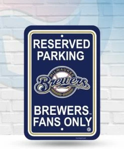 Michigan Wall Signs Milwaukee Brewers 11" X 17" Plastic Reserved Parking Sign