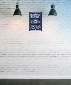 Michigan Wall Signs Milwaukee Brewers 11" X 17" Plastic Reserved Parking Sign