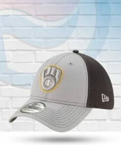 New Era Hats Milwaukee Brewers Grayed Out Neo 39THIRTY Flex Hat