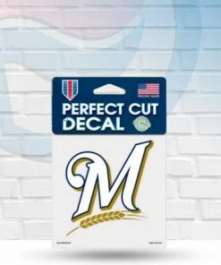 Michigan Milwaukee Brewers Vintage Perfect Cut Decal 4" X 4"