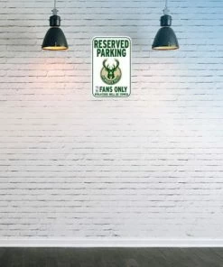 WinCraft Wall Signs Milwaukee Bucks 11" X 17" Plastic Reserved Parking Sign