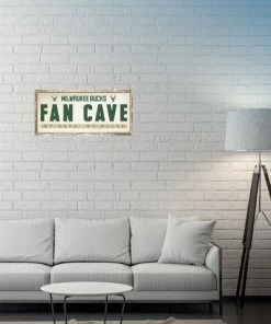 Wincraft Milwaukee Bucks 8" X 17" Fan Cave Wooden Sign Wall Signs