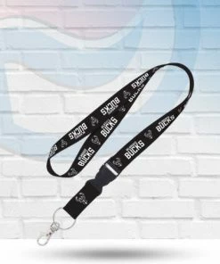 WinCraft Lanyards Milwaukee Bucks Black Lanyard With Detachable Buckle