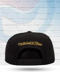 Mitchell & Ness Milwaukee Bucks Mitchell And Ness BHM Logo Snapback Hat Hats