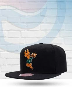 Mitchell & Ness Hats Milwaukee Bucks Mitchell And Ness Core Basic Snapback Hat