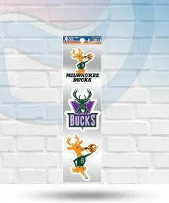 Rico Industries Milwaukee Bucks Retro Spirit 3-Pack Decal Set Decals
