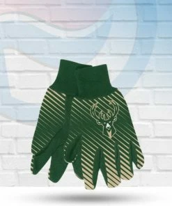 WinCraft Accessories Milwaukee Bucks Two Tone Striped Utility Gloves